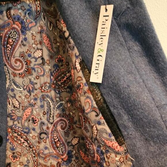 PAISLEY & GRAY Topper Coat - Arctic Blue Soft Touch - SMALL - NWT - Picture 7 of 9